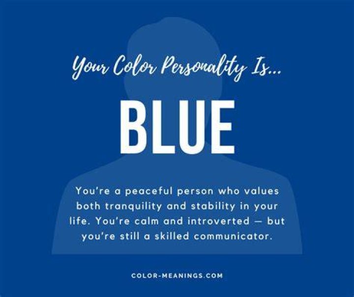 What does blue mean as a person?