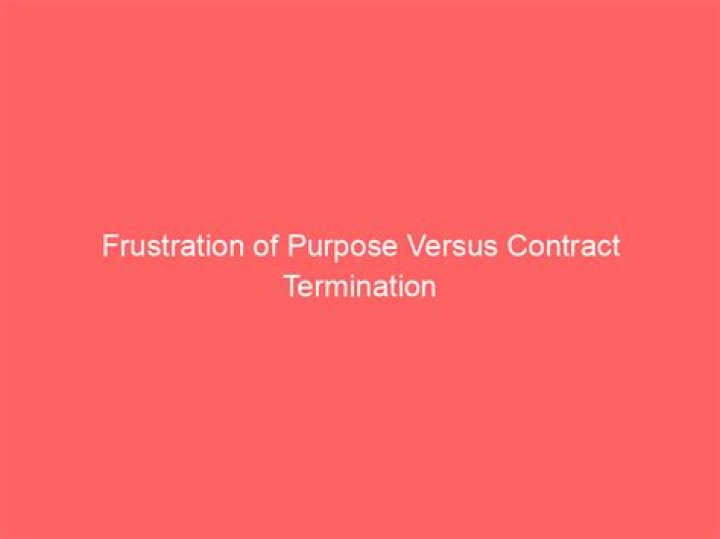 What must a termination by frustration establish?