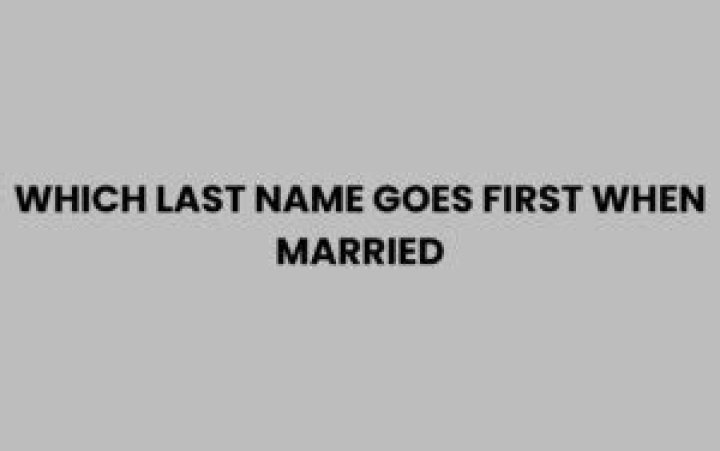 Which last name goes first?